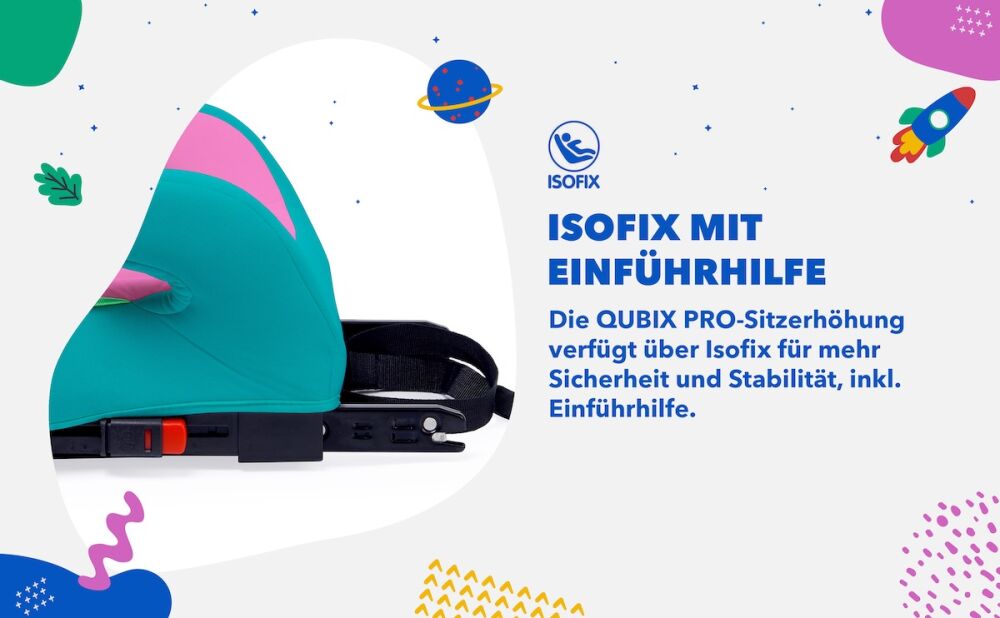 Daliya® QUBIX PRO Kindersitzerhöhung Isofix und I-Size