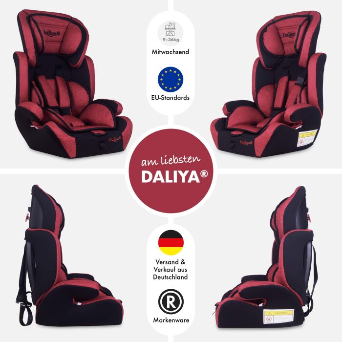 Daliya&reg; CARSITTO Kinderautositz 9-36KG Gruppe I / II / III ( Rot )