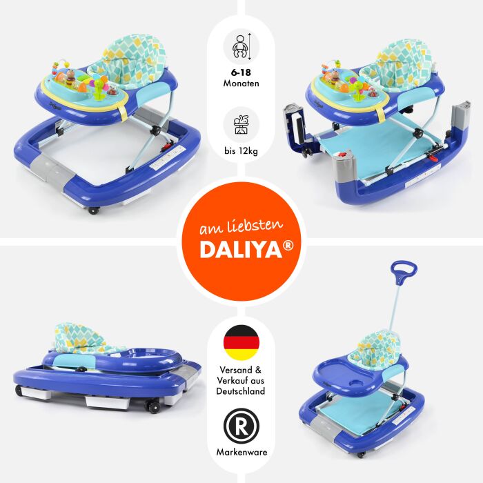 Daliya&reg; BEBISTEP 4in1 Spiel- und Lauflernwagen (Blau)