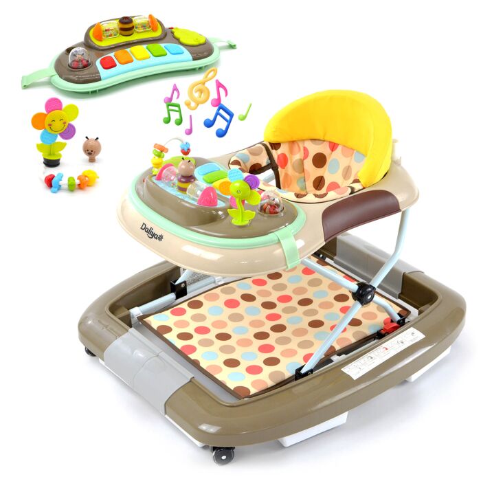 Daliya&reg; BEBISTEP 4in1 Spiel- und Lauflernwagen (Braun)