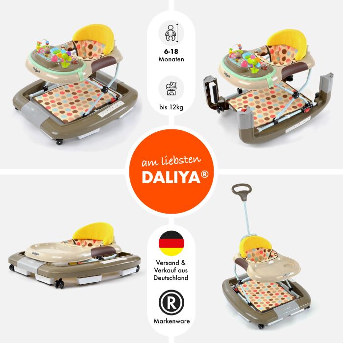 Daliya&reg; BEBISTEP 4in1 Spiel- und Lauflernwagen (Braun)