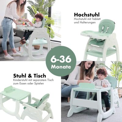 Daliya® MULTIHOK 4in1 Baby- & Kinderhochstuhl (Grün)