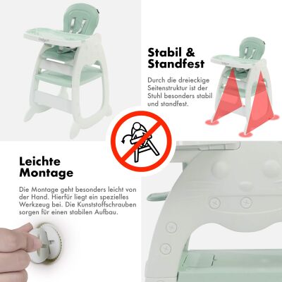 Daliya® MULTIHOK 4in1 Baby- & Kinderhochstuhl (Grün)
