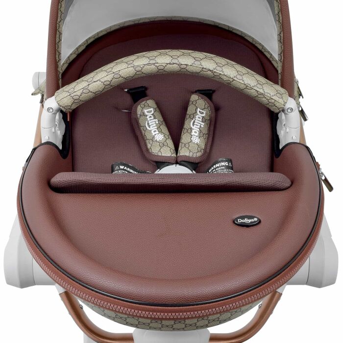 Daliya&reg; TURNIYO 2in1 Kinderwagen 360&deg;drehbar (Braun mit Motiv)