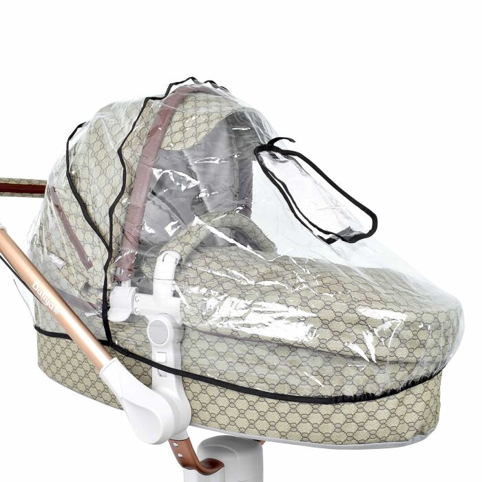 Daliya® TURNIYO 2in1 Kinderwagen 360°drehbar (Braun mit Motiv)