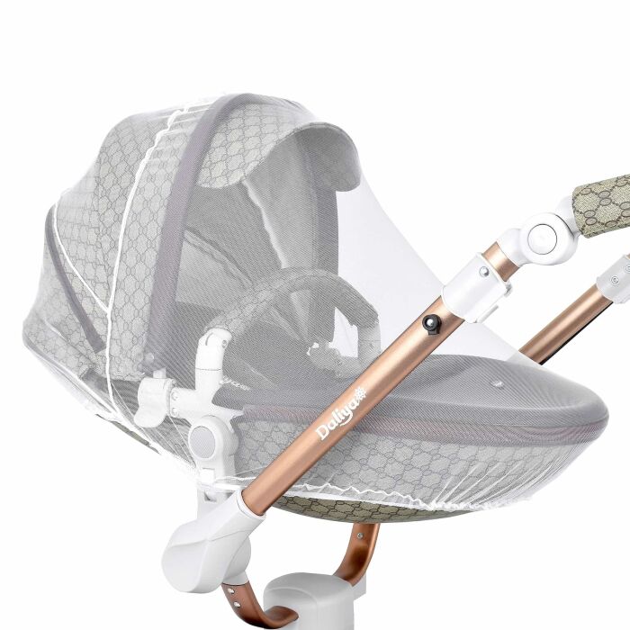 Daliya® TURNIYO 2in1 Kinderwagen 360°drehbar (Braun mit Motiv)