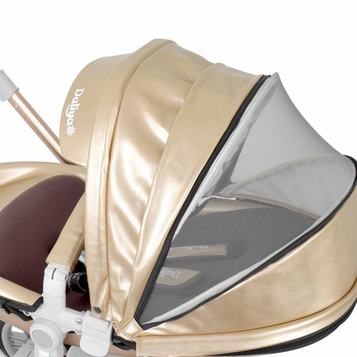 Daliya® TURNIYO 2in1 Kinderwagen 360°drehbar (Gold / Champagne)