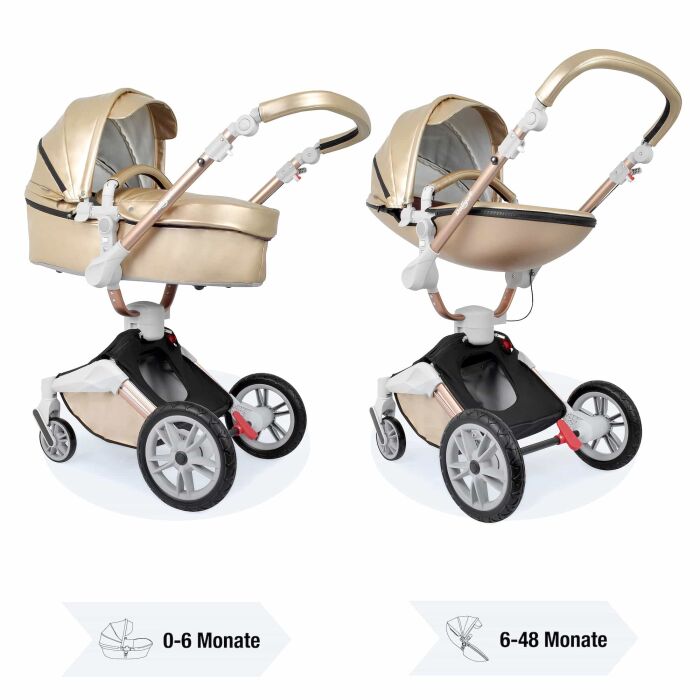 Daliya&reg; TURNIYO 2in1 Kinderwagen 360&deg;drehbar (Gold / Champagne)