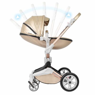 Daliya® TURNIYO 2in1 Kinderwagen 360°drehbar (Gold / Champagne)