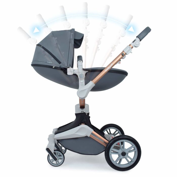 Daliya® TURNIYO 2in1 Kinderwagen 360°drehbar (Dunkelgrau)