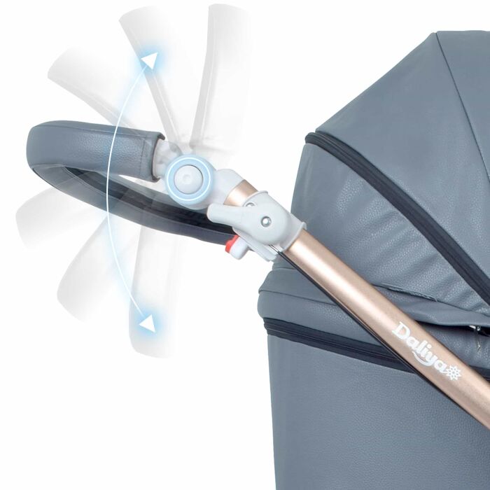 Daliya® TURNIYO 2in1 Kinderwagen 360°drehbar (Dunkelgrau)