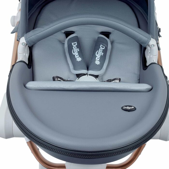 Daliya® TURNIYO 2in1 Kinderwagen 360°drehbar (Dunkelgrau)