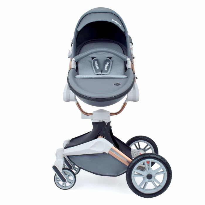 Daliya® TURNIYO 2in1 Kinderwagen 360°drehbar (Dunkelgrau)