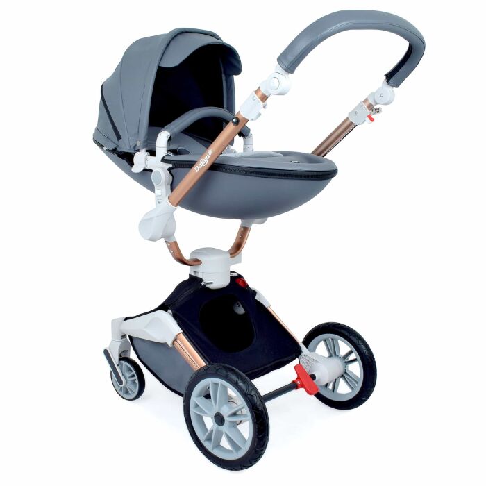 Daliya® TURNIYO 2in1 Kinderwagen 360°drehbar (Dunkelgrau)