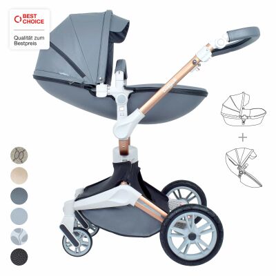 Daliya&reg; TURNIYO 2in1 Kinderwagen 360&deg;drehbar (Dunkelgrau)