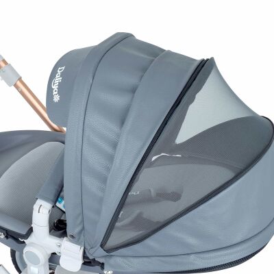 Daliya® TURNIYO 2in1 Kinderwagen 360°drehbar (Dunkelgrau)