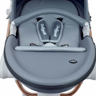 Daliya® TURNIYO 2in1 Kinderwagen 360°drehbar (Dunkelgrau)