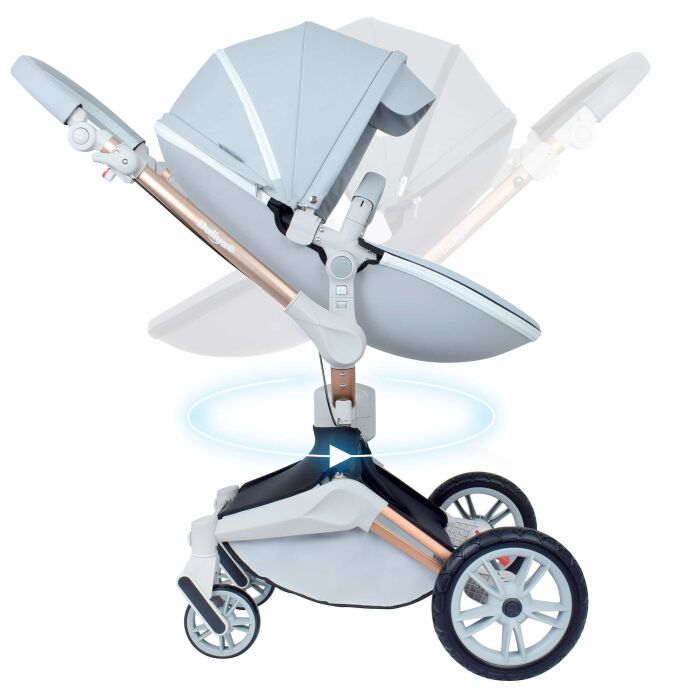 Daliya&reg; TURNIYO 2in1 Kinderwagen 360&deg;drehbar (Grau)