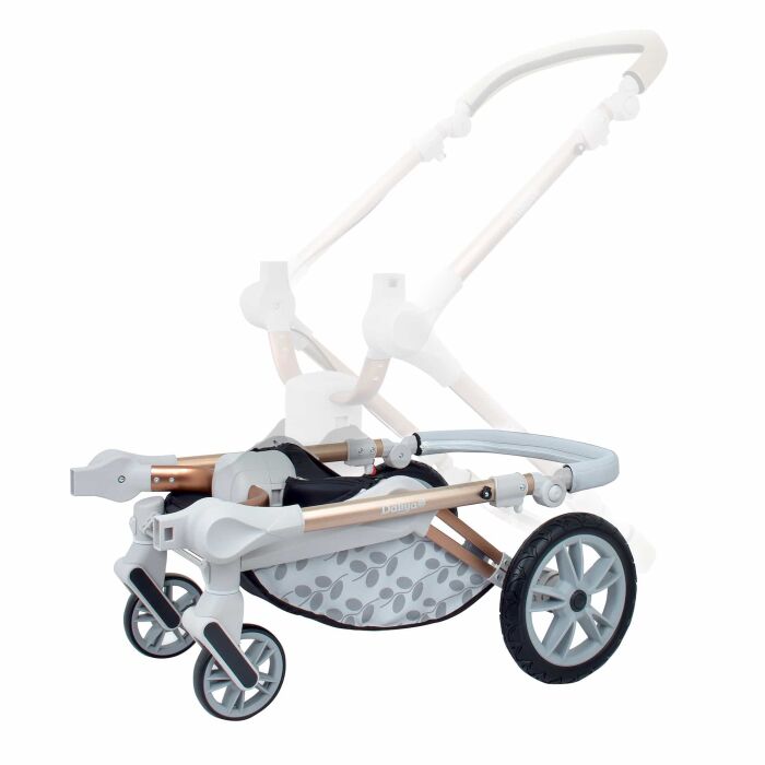 Daliya® TURNIYO 2in1 Kinderwagen 360°drehbar (Grau mit Muster)