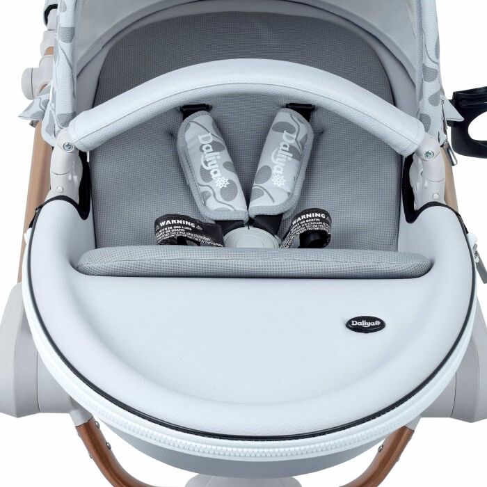 Daliya® TURNIYO 2in1 Kinderwagen 360°drehbar (Grau mit Muster)