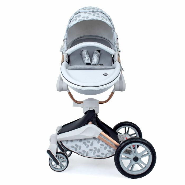 Daliya® TURNIYO 2in1 Kinderwagen 360°drehbar (Grau mit Muster)