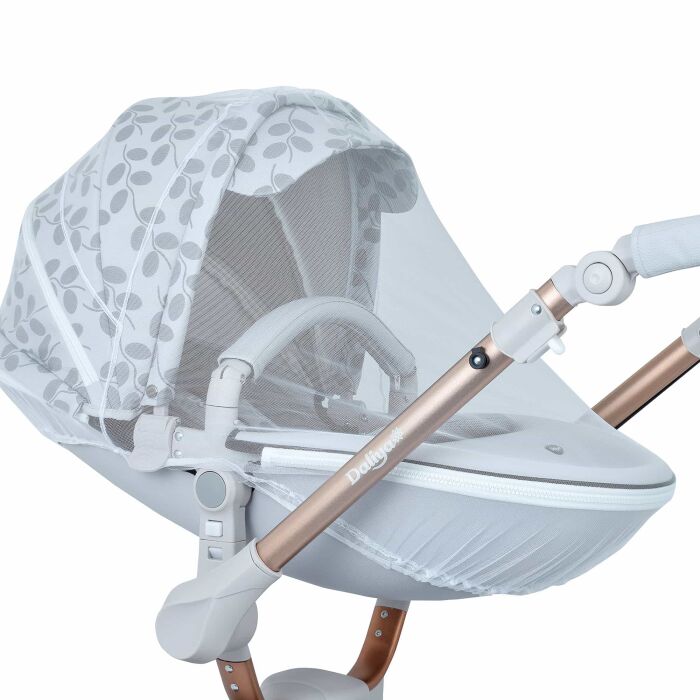 Daliya® TURNIYO 2in1 Kinderwagen 360°drehbar (Grau mit Muster)