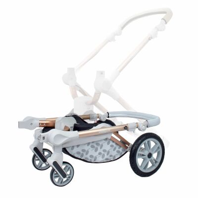 Daliya® TURNIYO 2in1 Kinderwagen 360°drehbar (Grau mit Muster)