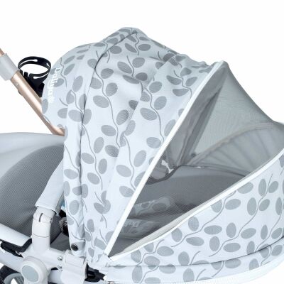 Daliya® TURNIYO 2in1 Kinderwagen 360°drehbar (Grau mit Muster)