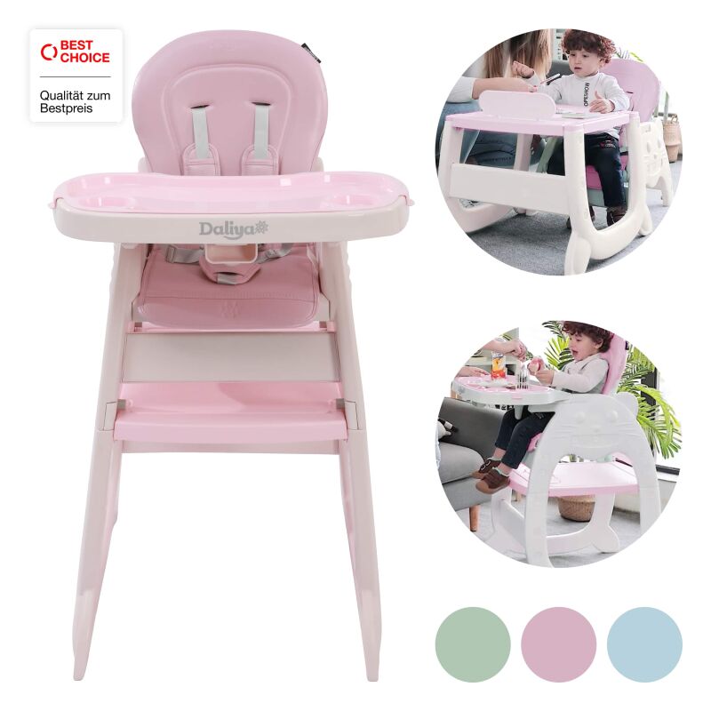 Daliya® MULTIHOK 4in1 Baby- & Kinderhochstuhl (Pink)
