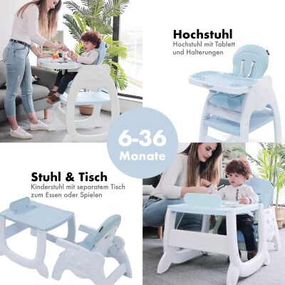 Daliya® MULTIHOK 4in1 Baby- & Kinderhochstuhl (Blau)