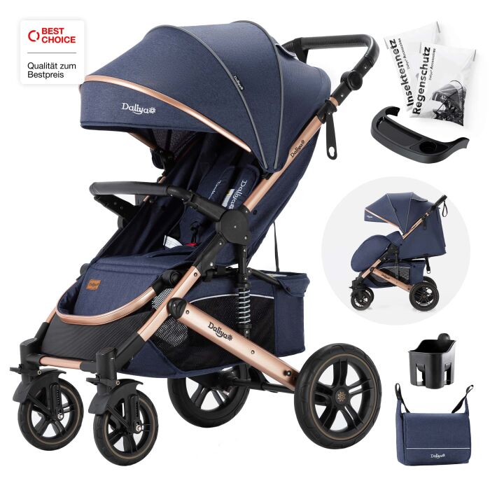 Daliya&reg; RAPIDY Buggy Kinderwagen (Blau-Gold)