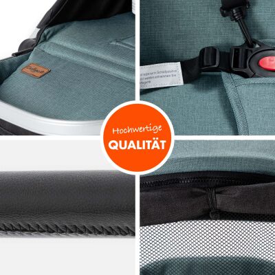 Daliya® RAPIDY Buggy Kinderwagen (Grün-Silber)