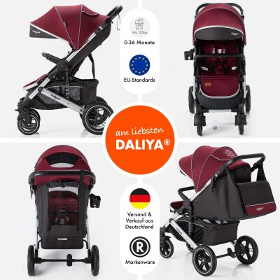 Daliya&reg; RAPIDY Buggy Kinderwagen (Rot-Silber)