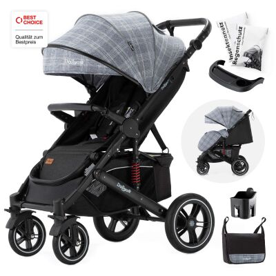 Daliya&reg; RAPIDY Buggy Kinderwagen (Grau mit Muster-Schwarz)