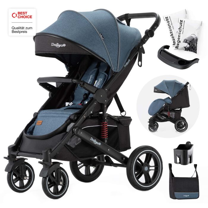 Daliya&reg; RAPIDY Buggy Kinderwagen (Blau-Schwarz)