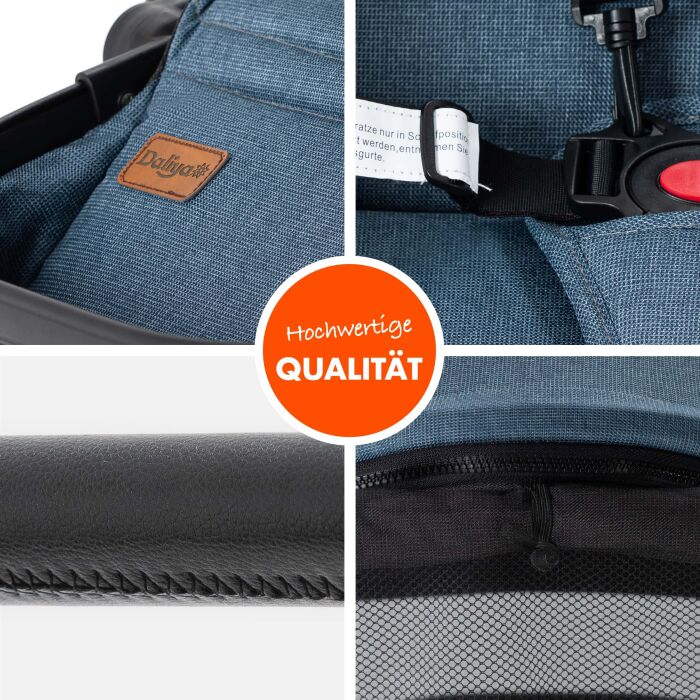 Daliya® RAPIDY Buggy Kinderwagen (Blau-Schwarz)