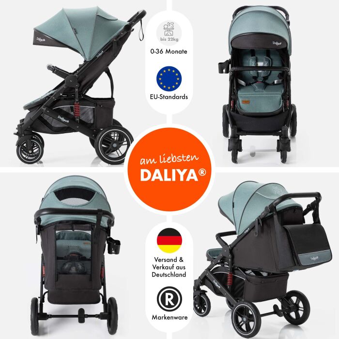 Daliya&reg; RAPIDY Buggy Kinderwagen (Gr&uuml;n-Schwarz)