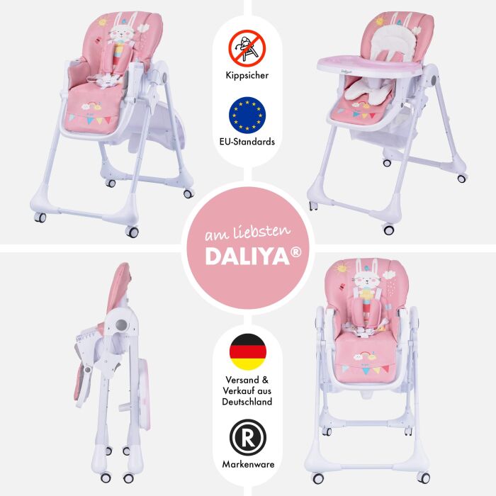 Daliya&reg; SITONMI 3in1 Kinderhochstuhl &amp; Babyliege (Rosa)