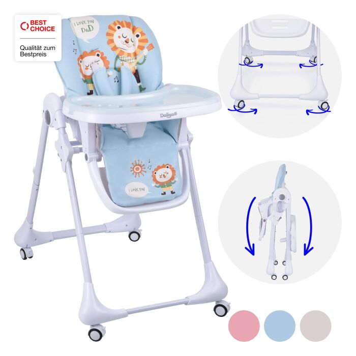 Daliya&reg; SITONMI 3in1 Kinderhochstuhl &amp; Babyliege (Blau)