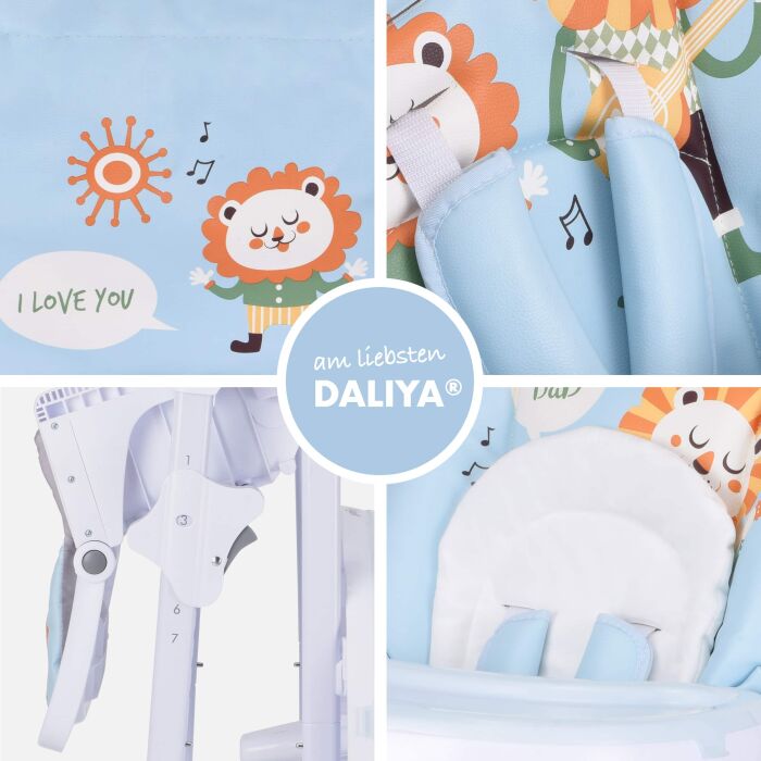 Daliya&reg; SITONMI 3in1 Kinderhochstuhl &amp; Babyliege (Blau)