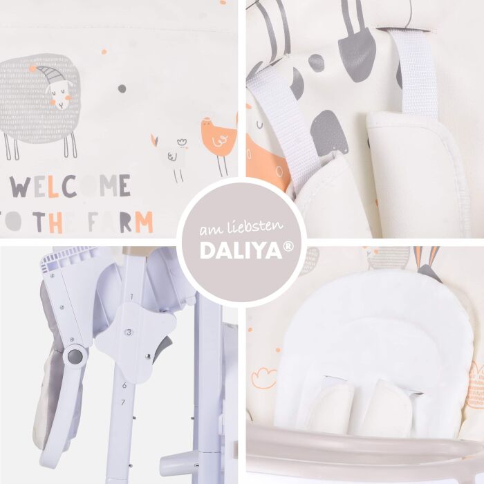 Daliya&reg; SITONMI 3in1 Kinderhochstuhl &amp; Babyliege (Beige)