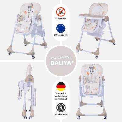 Daliya® SITONMI 3in1 Kinderhochstuhl & Babyliege (Beige)