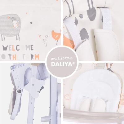 Daliya® SITONMI 3in1 Kinderhochstuhl & Babyliege (Beige)