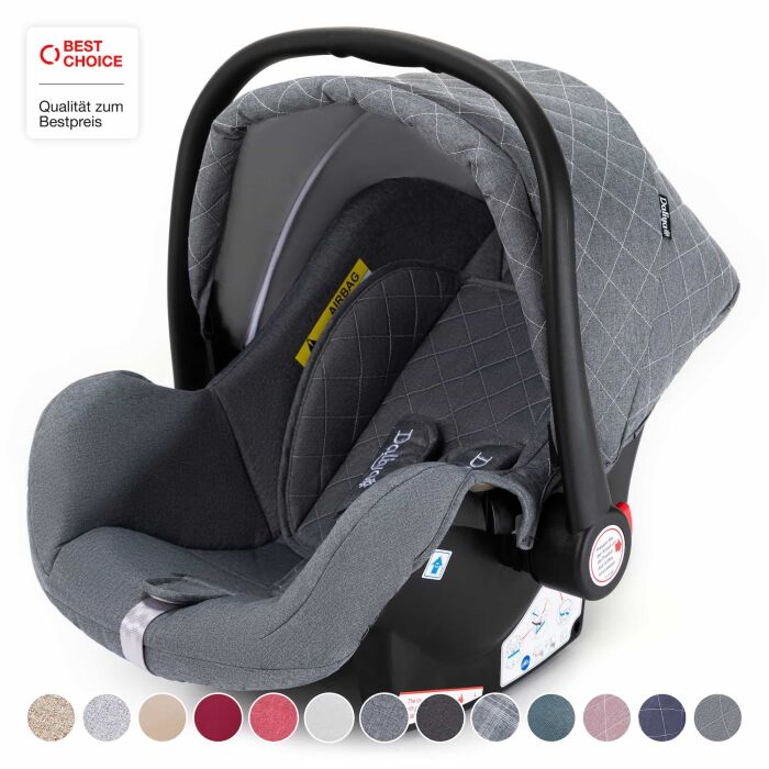 Daliya® BEBESAFE Babyschale Gruppe 0+ ( Grau mit Muster )