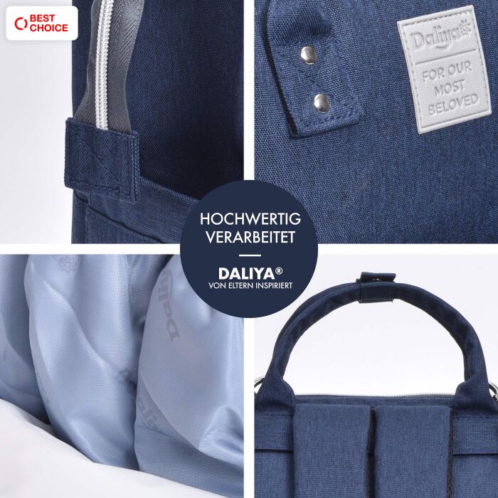Daliya® PAKMI Wickelrucksack mit Zubehör (Marineblau)