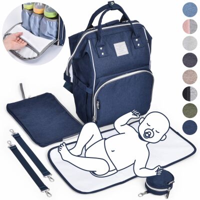 Daliya&reg; PAKMI Wickelrucksack mit Zubeh&ouml;r (Marineblau)