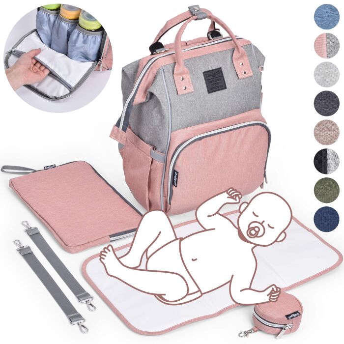 Daliya® PAKMI Wickelrucksack mit Zubehör...