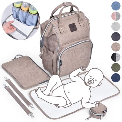 Daliya&reg; PAKMI Wickelrucksack mit Zubeh&ouml;r (Beige)