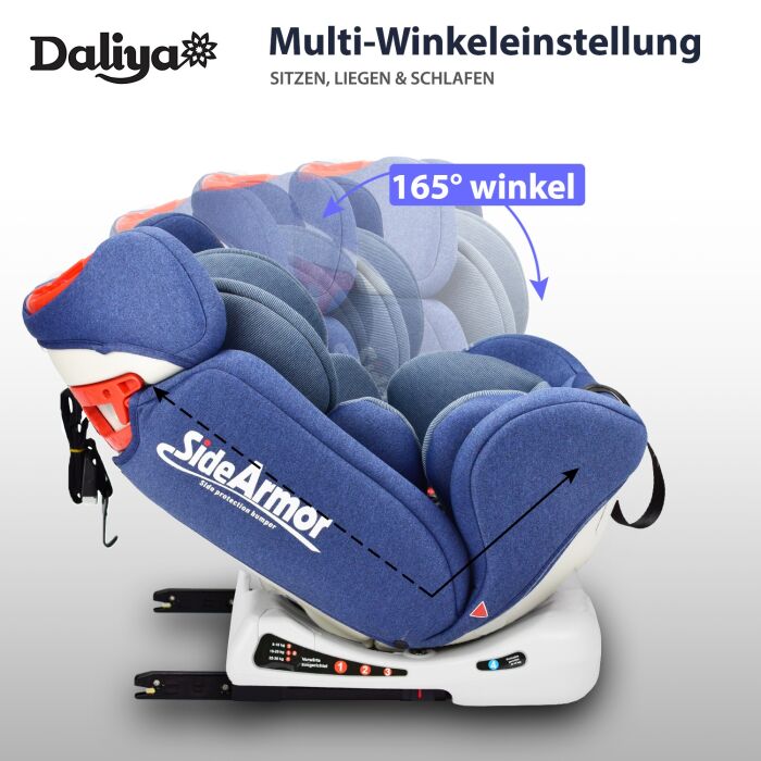 SITORINO Kindersitz mit Isofix (ein Daliya&reg; refurbished Produkt Blau)