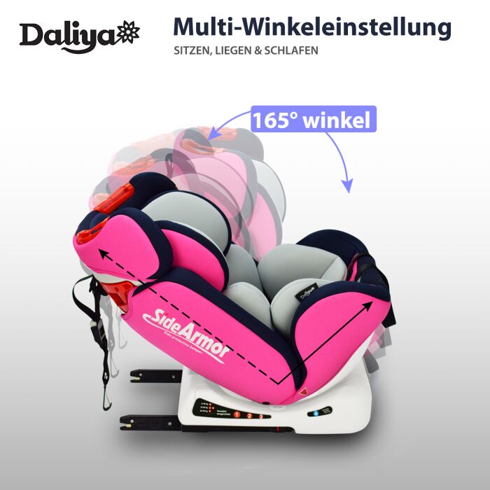 SITORINO Kindersitz mit Isofix (ein Daliya&reg; refurbished Produkt Pink)